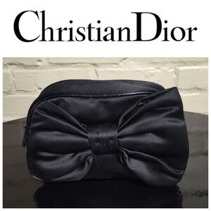 Christian Dior | Elegant Black Bow Clutch Bag